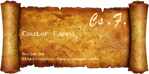 Csutor Fanni névjegykártya